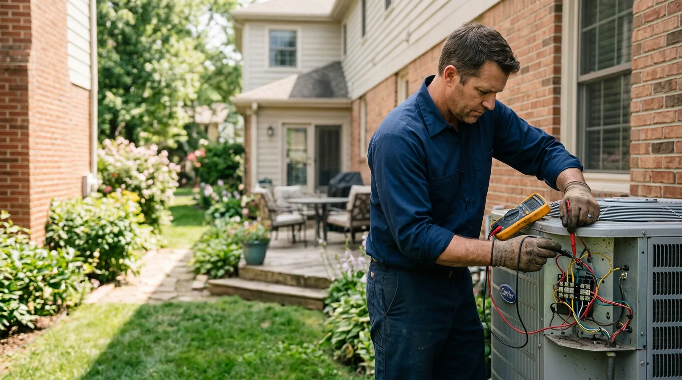 HVAC technician working near North Arlington, NJ